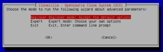 Clonezilla - Advanced Mode